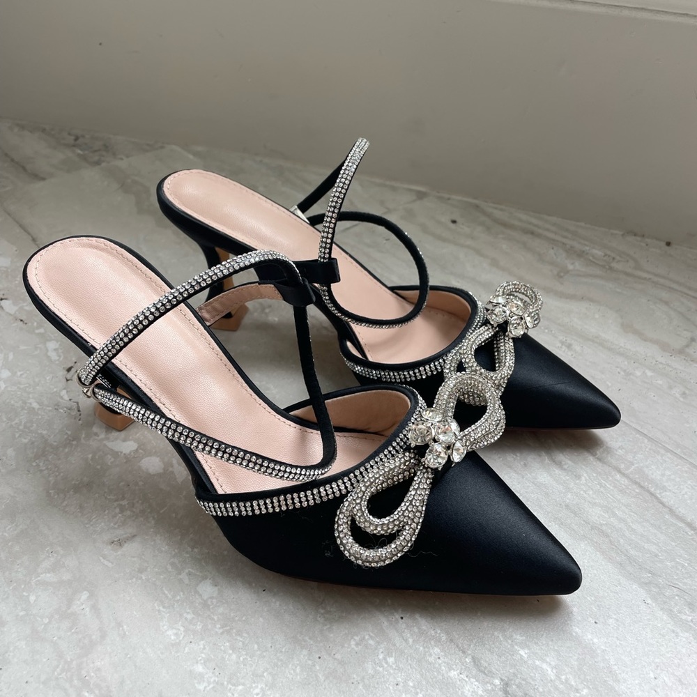 Sparkly black heels